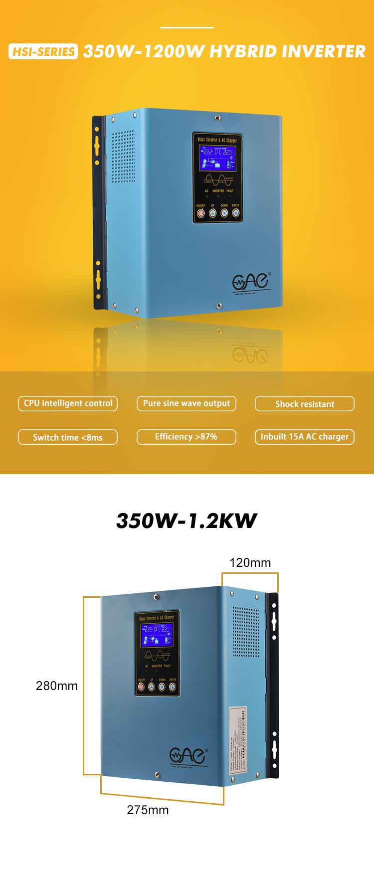 solar inverter 1200w